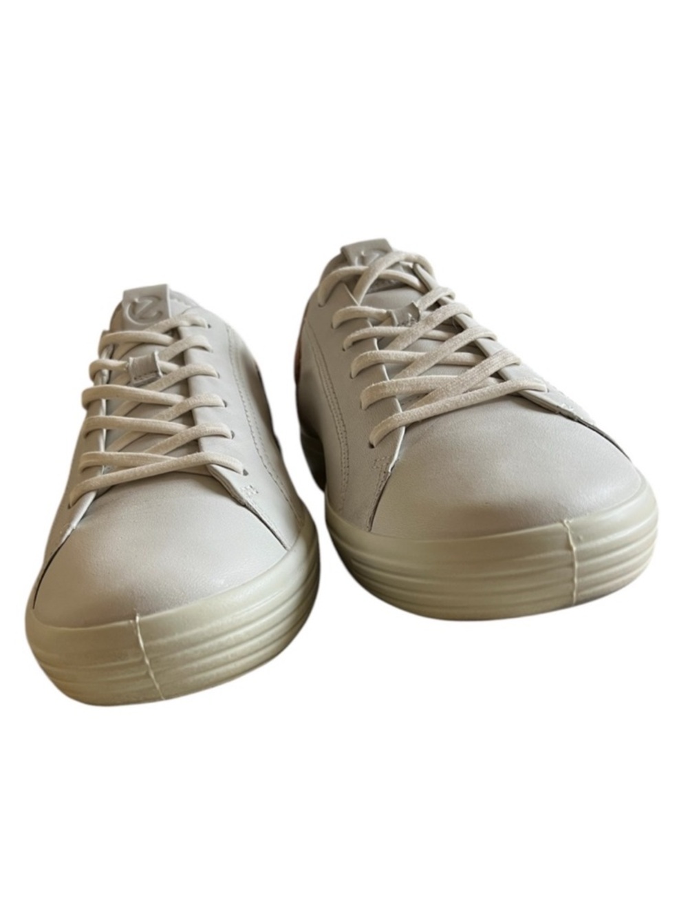 ECCO Soft 7 Men’s White Leather Sneakers US 10 EU 44 Minimalist Casual Shoes - Picture 4 of 9
